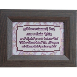 Tablou 20x15cm, Binecuvinteaza casa robului Tau